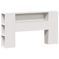 Letto Libreria senza Materasso-Struttura Letto con contenitore Bianco 160x200 cm Legno di Pino 114092