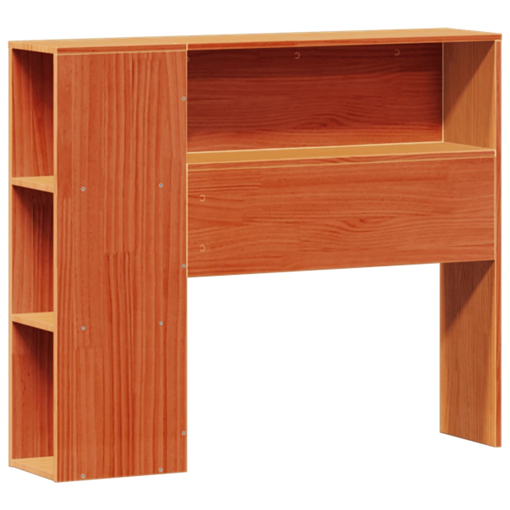 vidaXL Letto Libreria senza Materasso Marrone Cera 100x200 cm in Pino