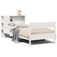 vidaXL Letto con Libreria senza Materasso 75x190 cm in Legno Pino