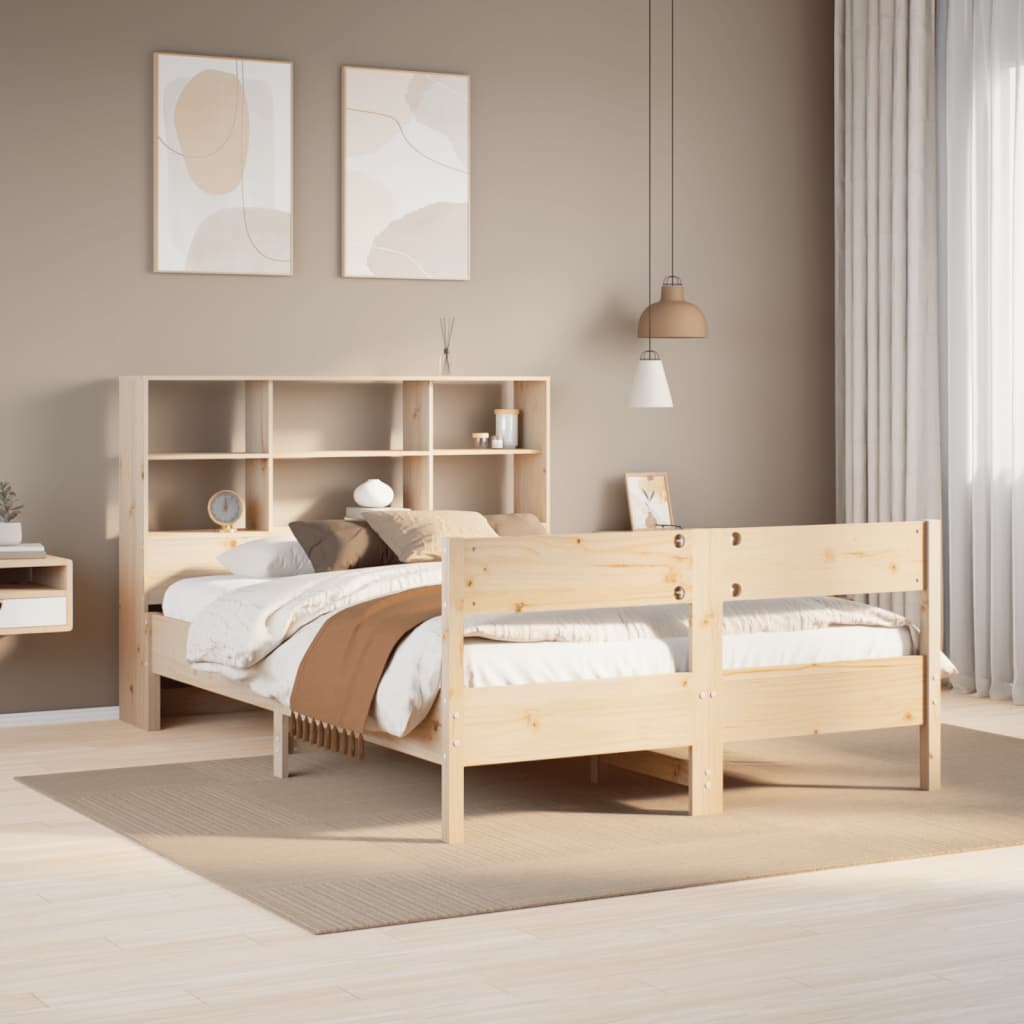vidaXL Letto Libreria senza Materasso 140x200 cm in Legno di Pino