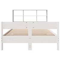 Letto Libreria senza Materasso Bianco 140x200 cm Legno di Pino
