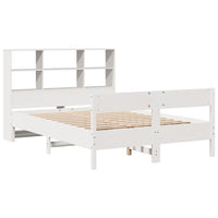 vidaXL Letto Libreria senza Materasso Bianco 120x200 cm Legno di Pino