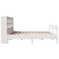 vidaXL Letto Libreria senza Materasso Bianco 120x200 cm Legno di Pino