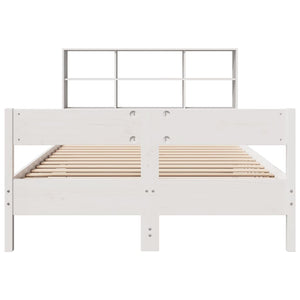 Letto Libreria senza Materasso Bianco 140x190 cm Legno di Pino 3323000