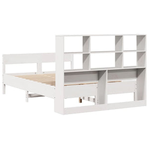 vidaXL Letto Libreria senza Materasso Bianco 120x190 cm Legno di Pino