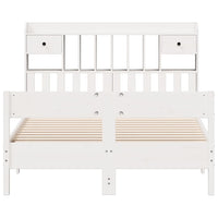 Letto Libreria senza Materasso Bianco 160x200 cm Legno di Pino