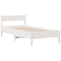 vidaXL Letto Libreria senza Materasso Bianca 90x200 cm Legno di Pino