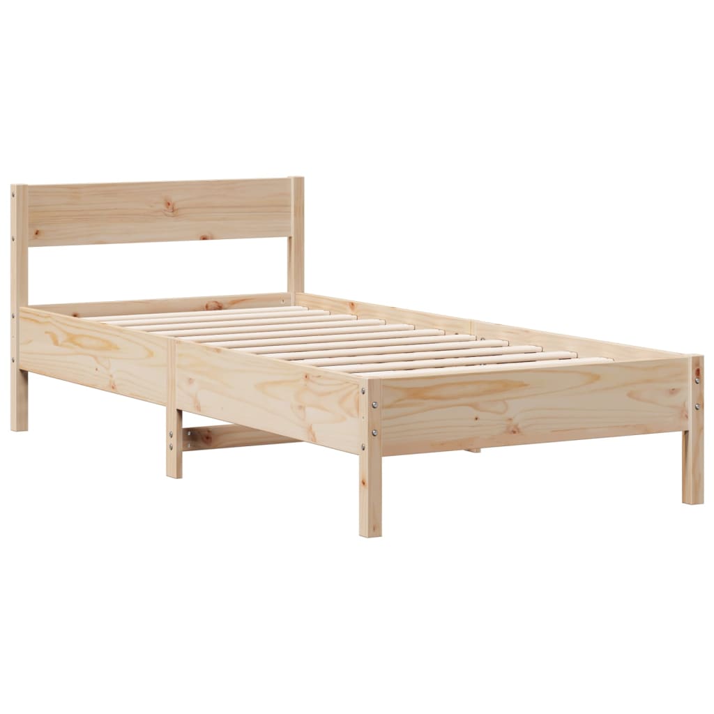 vidaXL Letto Libreria senza Materasso 90x190 cm Legno Massello Pino