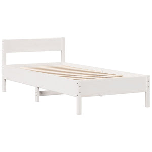 vidaXL Letto con Libreria senza Materasso 75x190 cm in Legno Pino