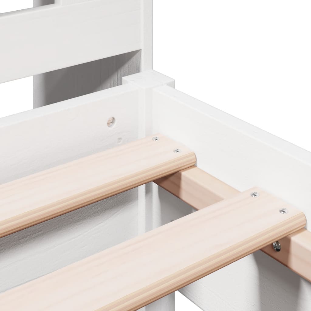 Letto con Libreria senza Materasso-Struttura Letto con contenitore 75x190 cm in Legno Pino 624922