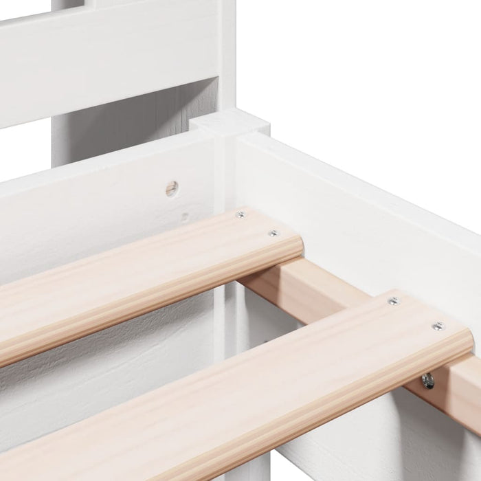 Letto con Libreria senza Materasso-Struttura Letto con contenitore 75x190 cm in Legno Pino 624922