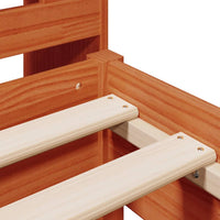 Letto Libreria senza Materasso Marrone Cera 75x190 cm in Pino 3323052