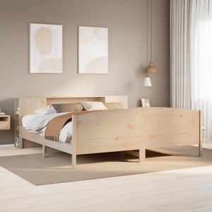 vidaXL Letto Libreria senza Materasso 200x200 cm in Legno di Pino