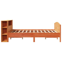 vidaXL Letto Libreria senza Materasso Marrone Cera 150x200 cm in Pino