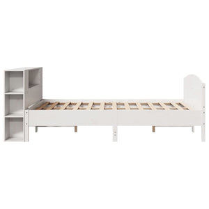 vidaXL Letto Libreria senza Materasso Bianco 140x200 cm Legno di Pino