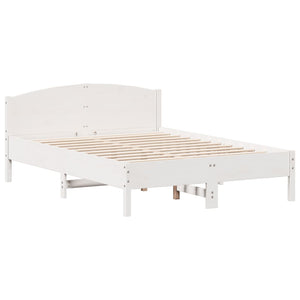vidaXL Letto Libreria senza Materasso Bianco 140x190 cm Legno di Pino