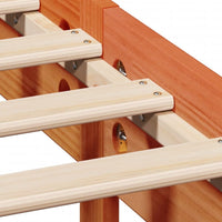 vidaXL Letto Libreria senza Materasso Marrone Cera 140x190 cm in Pino