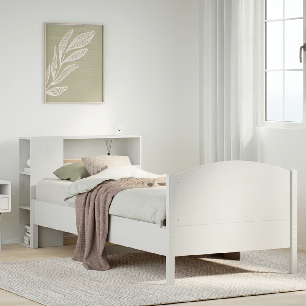 Letto con Libreria senza Materasso 75x190 cm in Legno Pino 3323090