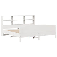 vidaXL Letto Libreria senza Materasso Bianco 200x200 cm Legno di Pino