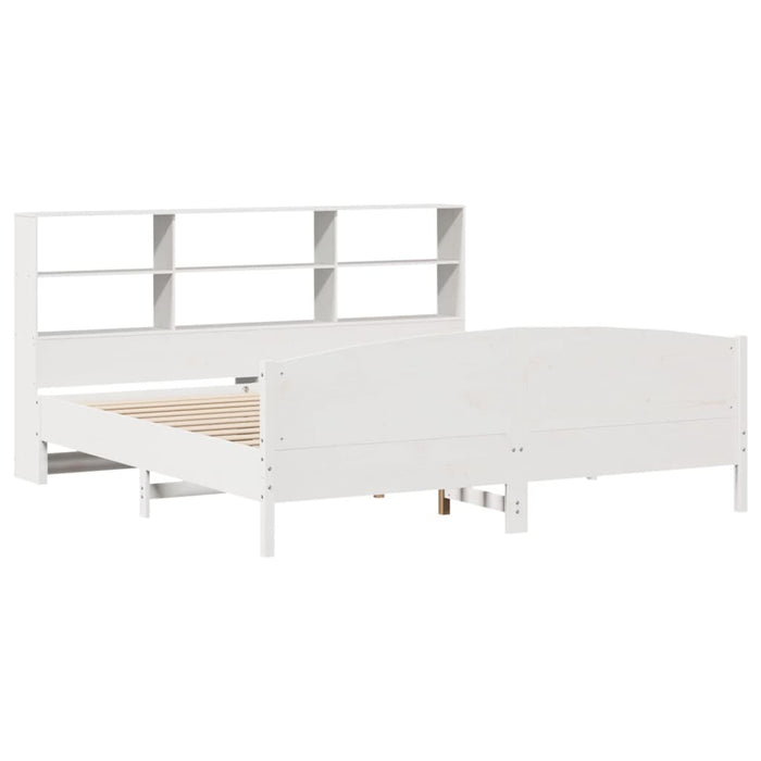 vidaXL Letto Libreria senza Materasso Bianco 200x200 cm Legno di Pino