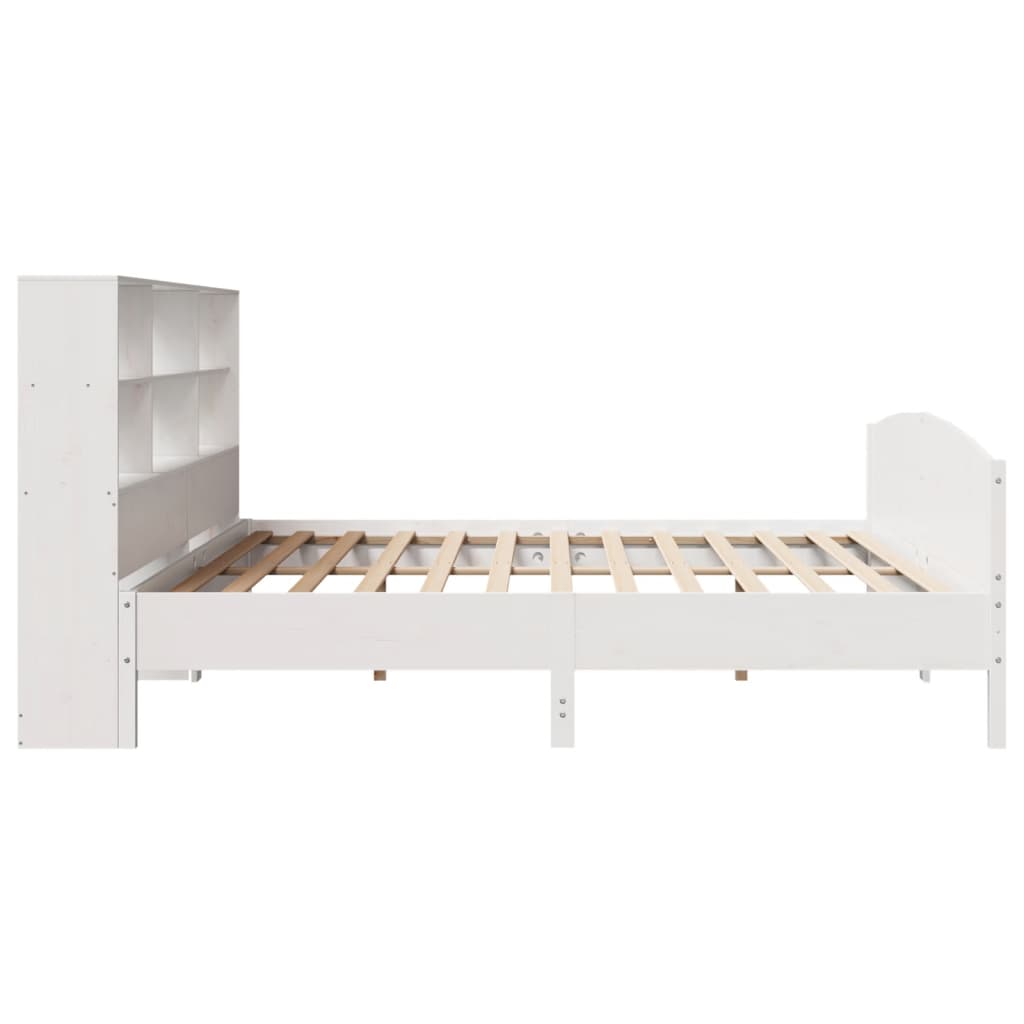 vidaXL Letto Libreria senza Materasso Bianco 200x200 cm Legno di Pino