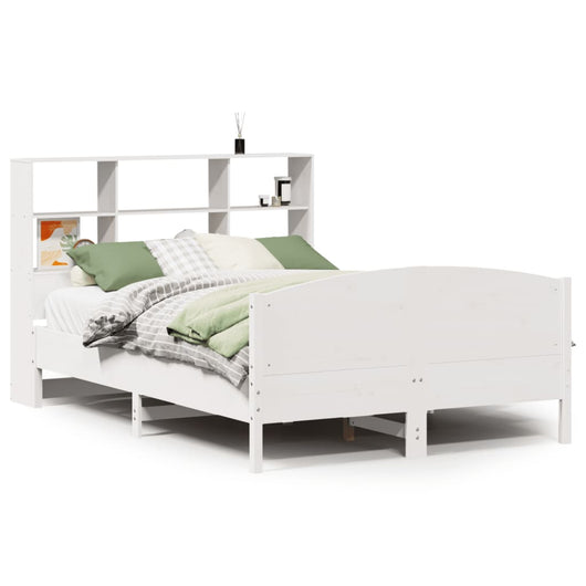 vidaXL Letto Libreria senza Materasso Bianco 120x200 cm Legno di Pino