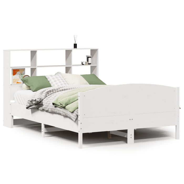 vidaXL Letto Libreria senza Materasso Bianco 120x200 cm Legno di Pino