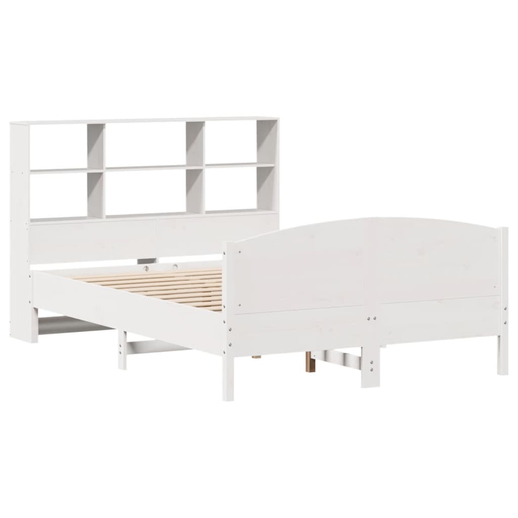 vidaXL Letto Libreria senza Materasso Bianco 120x200 cm Legno di Pino