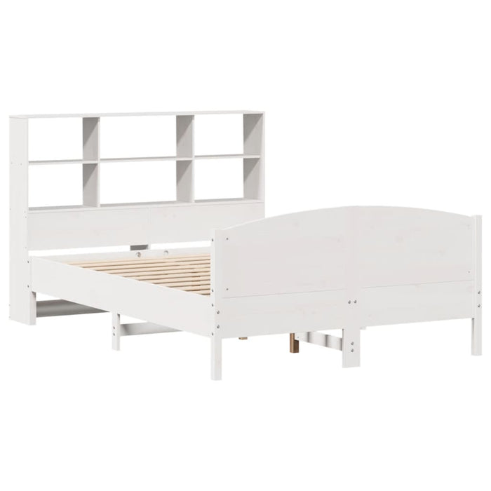 vidaXL Letto Libreria senza Materasso Bianco 120x200 cm Legno di Pino