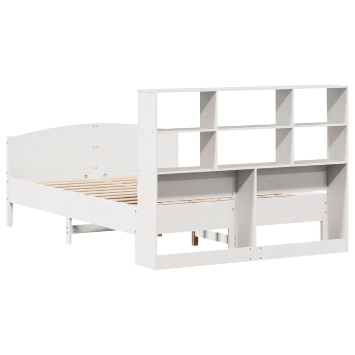 vidaXL Letto Libreria senza Materasso Bianco 120x200 cm Legno di Pino