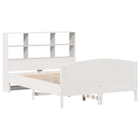 vidaXL Letto Libreria senza Materasso Bianco 120x190 cm Legno di Pino