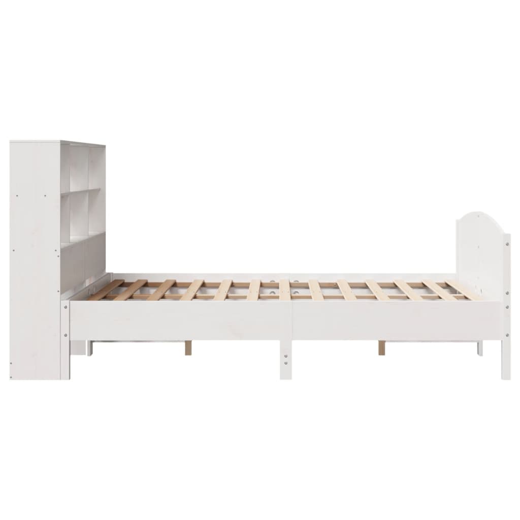vidaXL Letto Libreria senza Materasso Bianco 120x190 cm Legno di Pino
