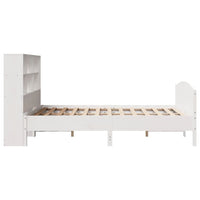 vidaXL Letto Libreria senza Materasso Bianco 120x190 cm Legno di Pino