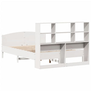 vidaXL Letto Libreria senza Materasso Bianco 120x190 cm Legno di Pino