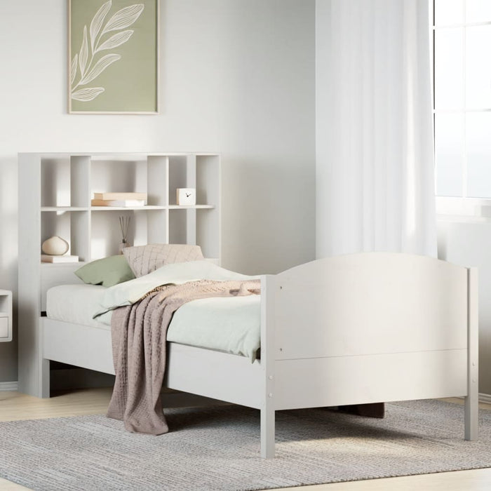 vidaXL Letto Libreria senza Materasso Bianca 90x200 cm Legno di Pino