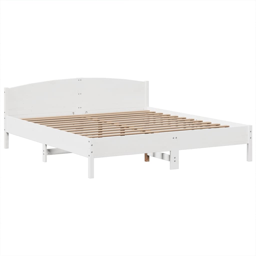 vidaXL Giroletto con Libreria senza Materasso 180x200 cm in Legno Pino