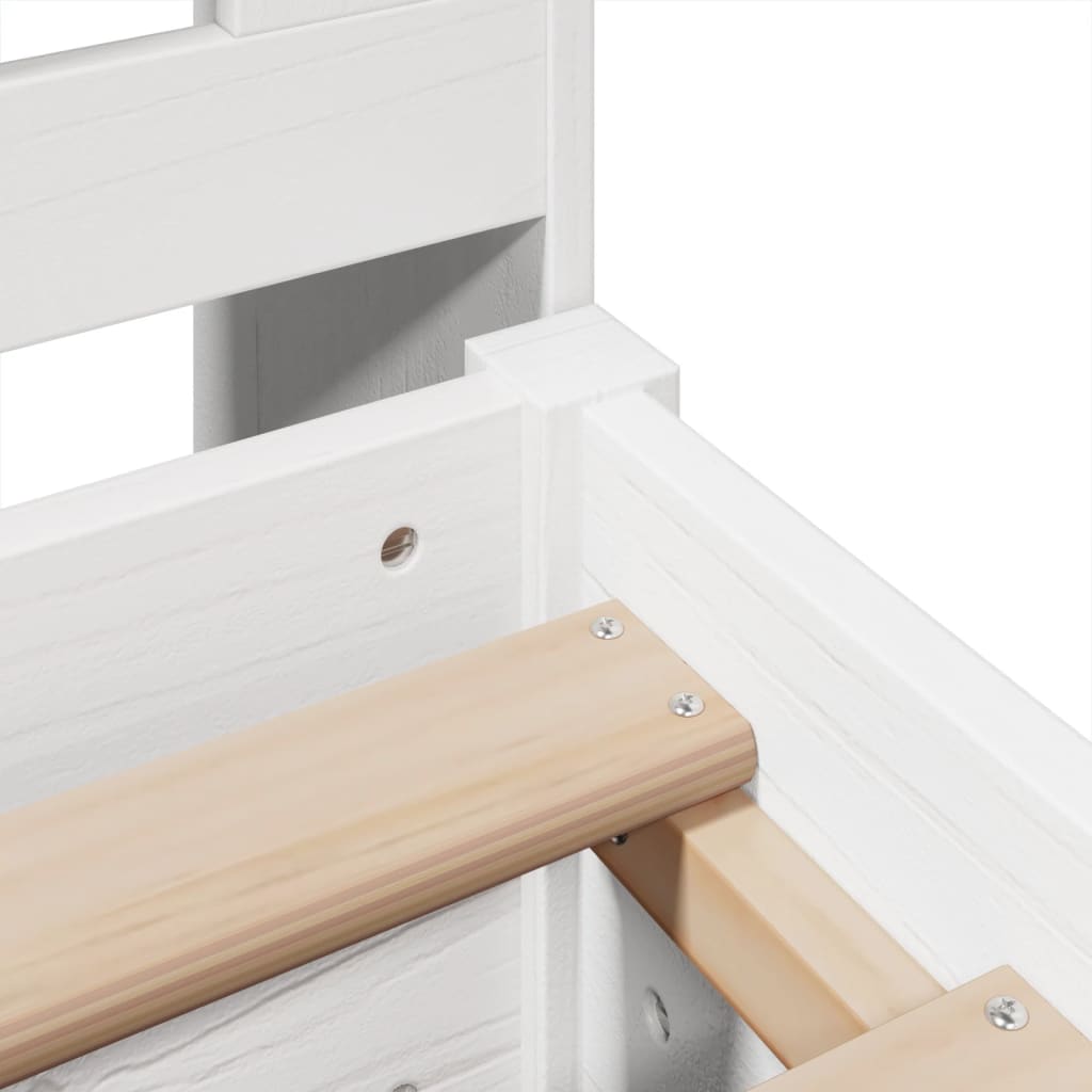 vidaXL Giroletto con Libreria senza Materasso 180x200 cm in Legno Pino