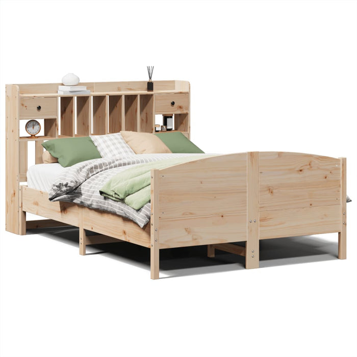 vidaXL Letto Libreria senza Materasso 140x190 cm in Legno di Pino