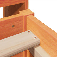 vidaXL Letto Libreria senza Materasso Marrone Cera 100x200 cm in Pino