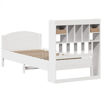 vidaXL Letto Libreria senza Materasso Bianca 90x200 cm Legno di Pino