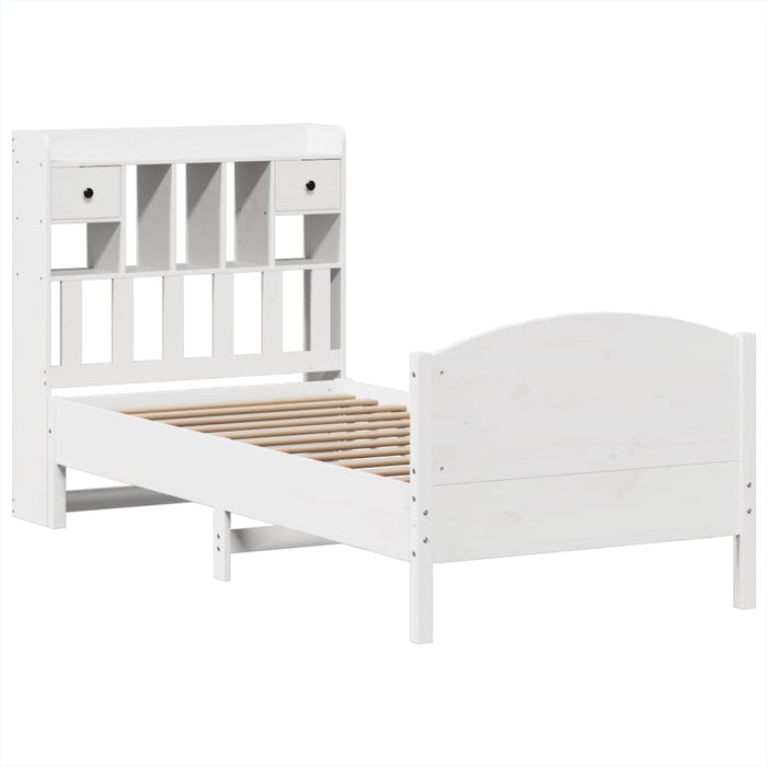 vidaXL Letto con Libreria senza Materasso 75x190 cm in Legno Pino