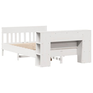 vidaXL Letto Libreria senza Materasso Bianco 160x200 cm Legno di Pino