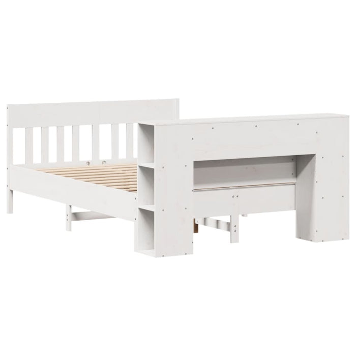 vidaXL Letto Libreria senza Materasso Bianco 160x200 cm Legno di Pino
