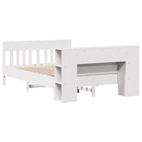 vidaXL Letto Libreria senza Materasso Bianco 150x200 cm Legno di Pino