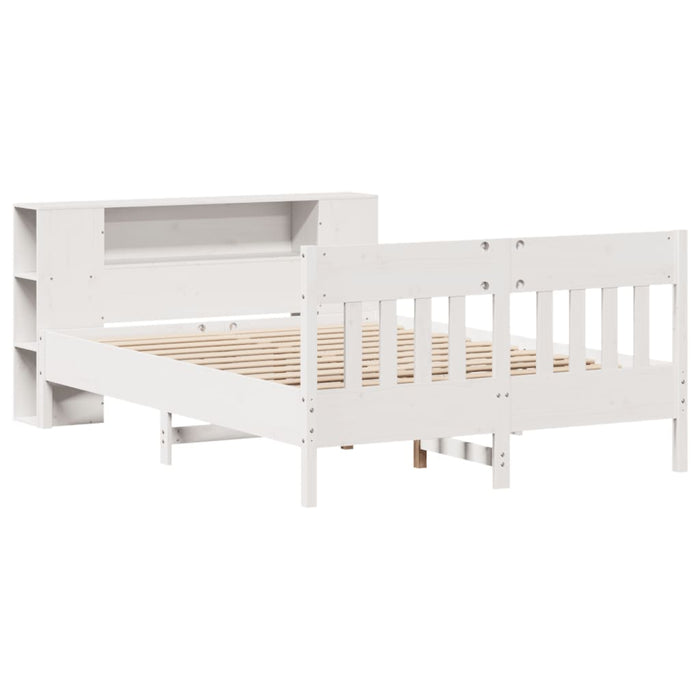 vidaXL Letto Libreria senza Materasso Bianco 140x190 cm Legno di Pino
