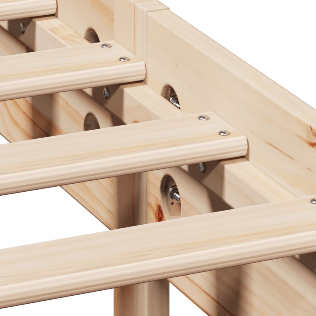 vidaXL Letto Libreria senza Materasso 120x190 cm in Legno di Pino