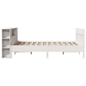 vidaXL Letto Libreria senza Materasso Bianco 120x190 cm Legno di Pino