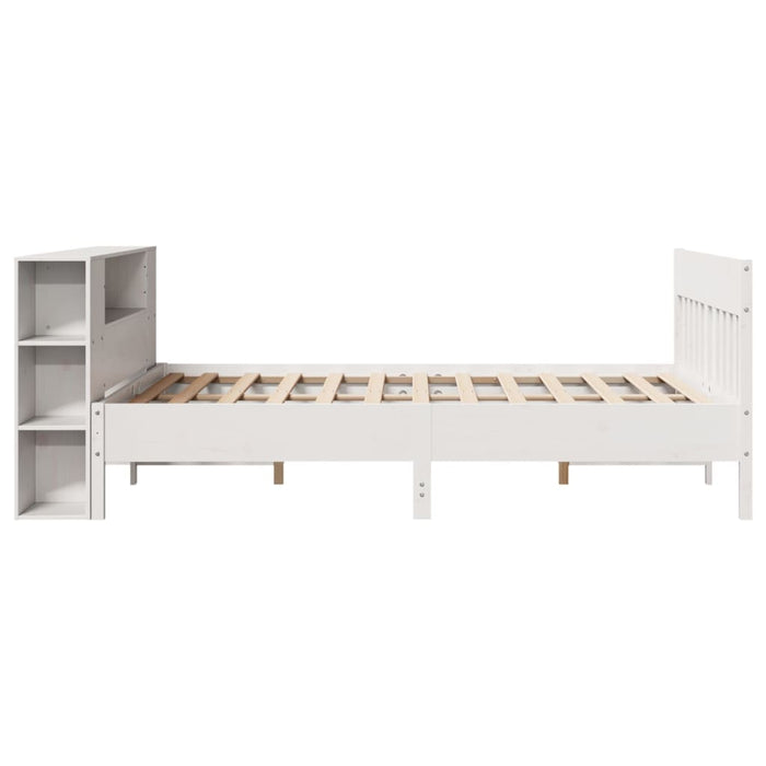 vidaXL Letto Libreria senza Materasso Bianco 120x190 cm Legno di Pino