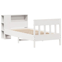 Letto con Libreria senza Materasso-Struttura Letto con contenitore 75x190 cm in Legno Pino 818770
