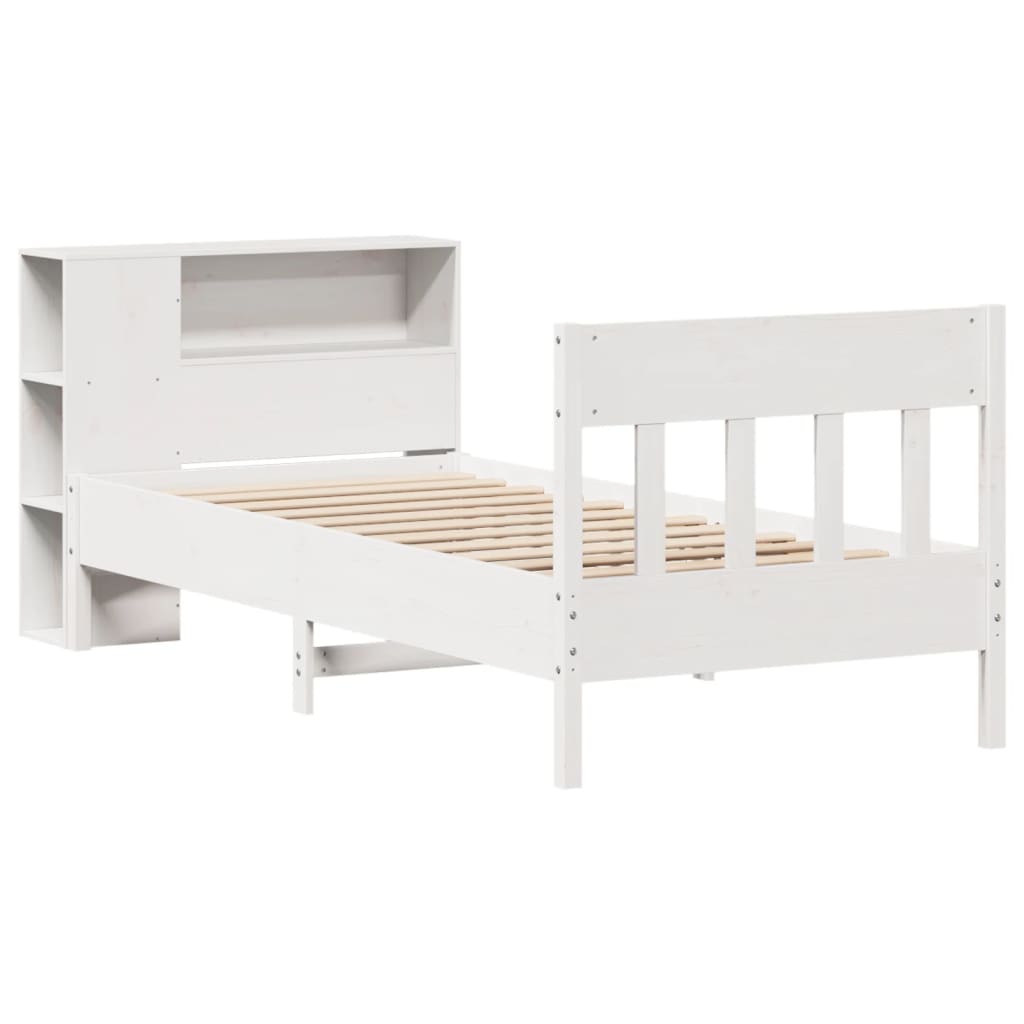 vidaXL Letto con Libreria senza Materasso 75x190 cm in Legno Pino